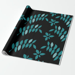 Papel De Presente Aqua e Travesseiro decorativo da selva tropical ne