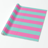 Aqua Turquesa, Rosa Quente #2 XL Pré-Pia Stripe 1X
