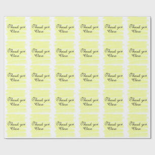 Papel De Presente Aquarela amarela obrigado pastel adicionar nome re