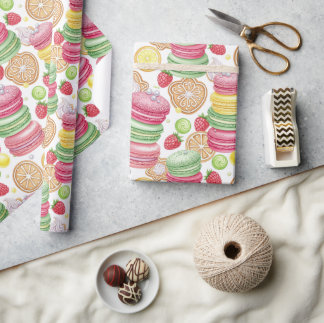 Papel De Presente Aquarela Cheia Macaron