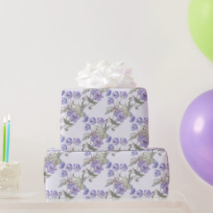 Papel De Presente Aquarela Floral Lavanda