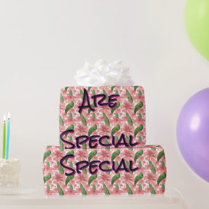 Papel De Presente Aquarela floral personalizada e customizada