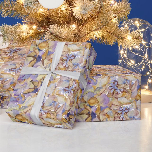 Papel De Presente Aquarela Folha Botânica Folha de Água Boho (Feriados)