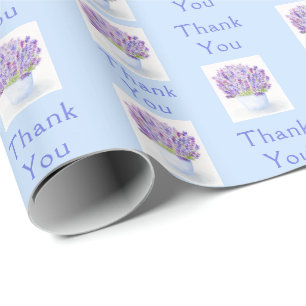 Papel De Presente Aquarela pintada manualmente Lavanda pequena OBRIG