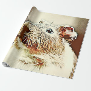Papel De Presente aqueça a cobaia animal colorida