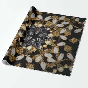 Papel De Presente Arabescos do estilo oriental. Vintage. Lugar brilh