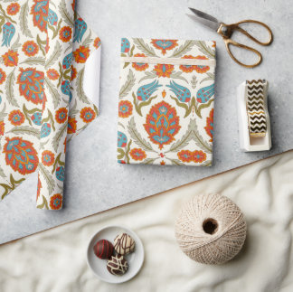 Papel De Presente Arabic Boho Elegant Floral Marroquino