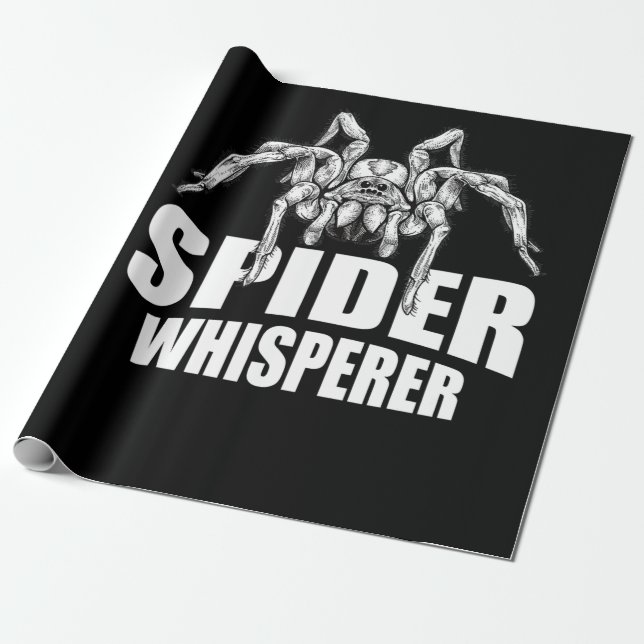 Papel De Presente Aranha-Aranha-Whisperer Halloween Tarantula Gift (Desenrolado)