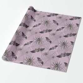 Papel De Presente Aranha assustadora do Halloween Bats
