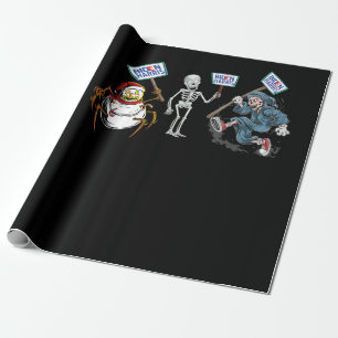 Papel De Presente Aranha Caveira do Morto em execução Skeleton Snow