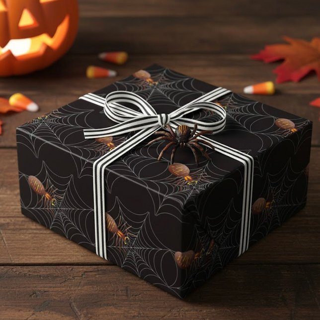Papel De Presente Aranha e Teia de Aranha (Criador carregado)
