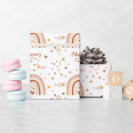 Papel De Presente Arc en ciel Boheme - 1 an Anniversaire Fille