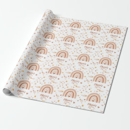 Papel De Presente Arc en ciel Boheme - 1 an Anniversaire Fille
