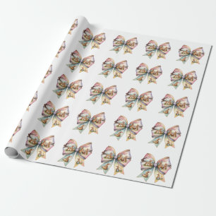 Papel De Presente Arco Coquetel Coquette Coquette Floral Páscoa