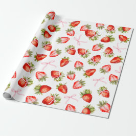 Papel De Presente Arco Coquette Strawberry