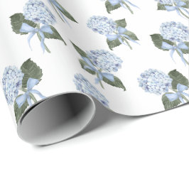 Papel De Presente Arco de Hortênsia Azul