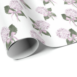 Papel De Presente Arco de Hortênsia Rosa