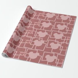 Papel De Presente Arco de Urso de Partida Castanho Único