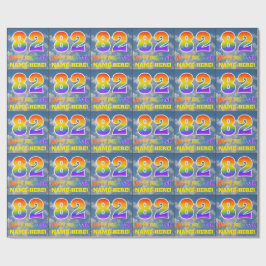 Papel De Presente Arco-Íris "82" e "FELIZ ANIVERSÁRIO", Nuvens, Céu