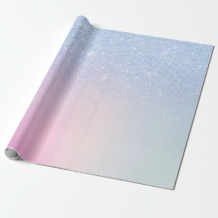 Papel De Presente Arco-íris azul-na moda, legante