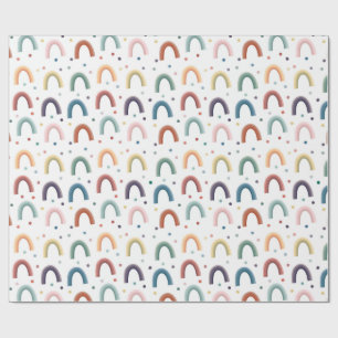 Papel De Presente Arco-íris Boho