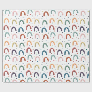 Papel De Presente Arco-íris Boho