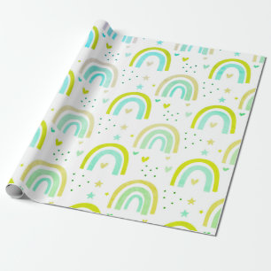 Papel De Presente Arco-íris bonito impresso