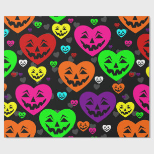 Papel De Presente arco-íris colorido corações halloween gótico dia d