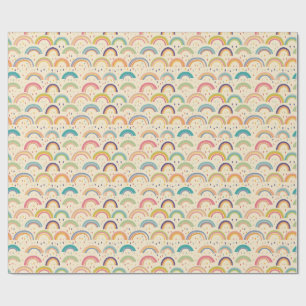 Papel De Presente Arco-Íris Colorido e Padrão Sem Costura Diamante