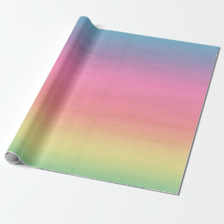 Papel De Presente Arco-íris de Ombre