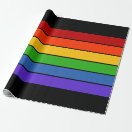 Papel De Presente Arco-Íris Negro Strike