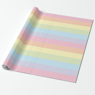 Papel De Presente Arco-íris Pastel