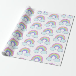Papel De Presente Arco-íris Pastel bonito