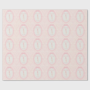 Papel De Presente Arco-íris Rosa Coquette Silly Goose 1º Aniversário