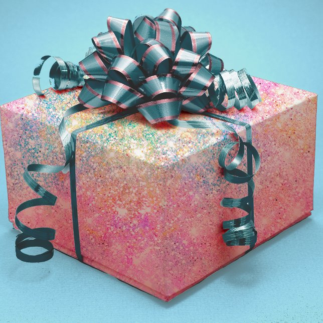 Papel De Presente Arco-íris unicórnio elegante e iridescente (Criador carregado)