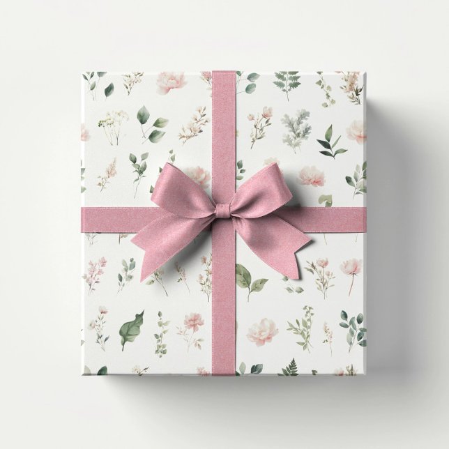 Papel De Presente Arco Rosa Caprichoso & Bailarina Aquarela  (Criador carregado)