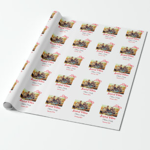 Papel De Presente Arco vermelho alegre Vibes adiciona nome de famíli