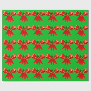Papel De Presente Arco Vermelho com o Livro Verde Holly