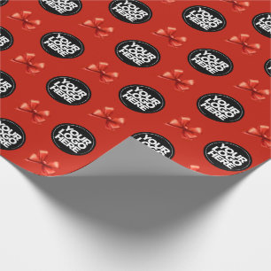 Papel De Presente Arco vermelho personalizado para logotipo de sua e