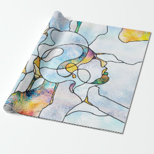 Papel De Presente Arcos Arco-Íris. Unidade da série de vidro reves