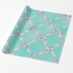 Papel De Presente Arcos brancos Turquoise Robin's Ovo Blue Bridal Pa<br><div class="desc">Papel de empacotamento</div>
