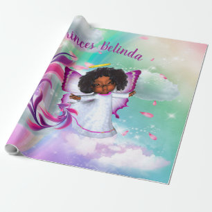 Papel De Presente Arcos-da-chuva, nuvens lisas, Chá de fraldas de es