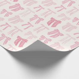 Papel De Presente Arcos de coquete com risca rosa
