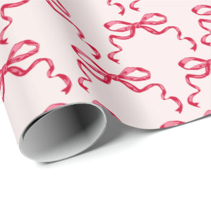 Papel De Presente Arcos de fita vermelha de tendências