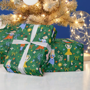 Papel De Presente Arcos de rato Ballerina, um craque de Natal bonito