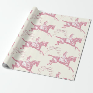 Papel De Presente Arcos Dourados de Cavalo Rosa Rosa Rosa Bonita