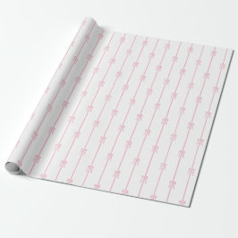 Papel De Presente Arcos rosa e faixa