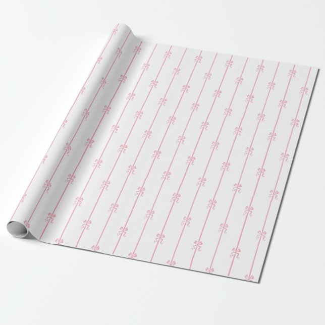 Papel De Presente Arcos rosa e faixa (Desenrolado)