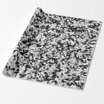 Papel De Presente Arctic Branco Cinza Preto Camo Camuflagem Festa<br><div class="desc">Papel de embrulho</div>