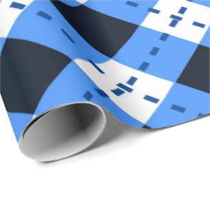 Papel De Presente Argyle Azul